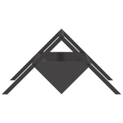 Trough d'alimentation pour le bétail Noir 111 x 76 x 38 cm 538619538619