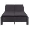 Transat à 2 places avec coussin Noir Résine tressée 538620538620