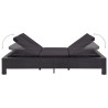 Transat à 2 places avec coussin Noir Résine tressée 538620538620