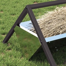 Trough d'alimentation pour le bétail Argent 111 x 76 x 38 cm 538621538621