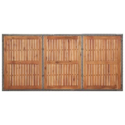 Table de jardin Gris 200x150x74 cm Résine tressée et acacia 538623538623