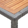 Table de jardin Gris 200x150x74 cm Résine tressée et acacia 538623538623