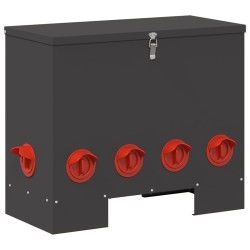 Mangeoire pour poules Noir 60,5 x 29 x 51 cm 538624538624