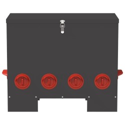 Mangeoire pour poules Noir 60,5 x 29 x 51 cm 538624538624