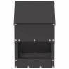 Mangeoire pour poules Noir 21 x 16 x 33 cm Acier Laminé à Froid 538631538631