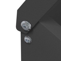 Mangeoire pour poules Noir 21 x 16 x 33 cm Acier Laminé à Froid 538631538631