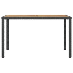 Table de jardin Noir et marron 123x60x74cm Bois d'acacia solide 538632538632
