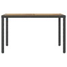 Table de jardin Noir et marron 123x60x74cm Bois d'acacia solide 538632538632