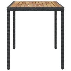 Table de jardin Noir et marron 123x60x74cm Bois d'acacia solide 538632538632