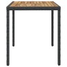 Table de jardin Noir et marron 123x60x74cm Bois d'acacia solide 538632538632