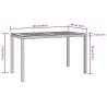 Table de jardin Noir et marron 123x60x74cm Bois d'acacia solide 538632538632