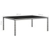 Table à manger d'extérieur Gris 200x150x74 cm Résine tressée 538635538635