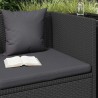 Lit de jardin avec coussin et oreiller Résine tressée Noir 538636538636