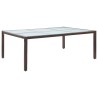 Table à dîner d'extérieur Marron 200x150x74 cm Résine tressée 538639538639