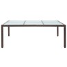 Table à dîner d'extérieur Marron 200x150x74 cm Résine tressée 538639538639
