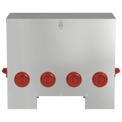 Mangeoire pour poules Argent 60,5 x 29 x 51 cm Acier galvanisé 538641538641