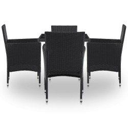 Ensemble de Mobilier 5 pcs Noir 538644538644