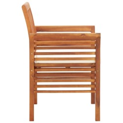 Chaise de jardin avec coussin Bois d'acacia massif 538652538652