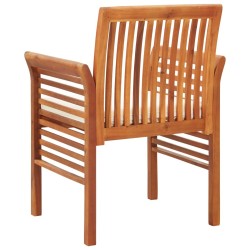 Chaise de jardin avec coussin Bois d'acacia massif 538652538652