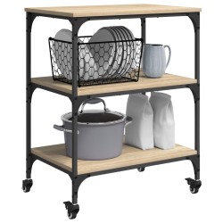 Chariot de cuisine Chêne Sonoma 60 x 41 x 76 cm 538653538653