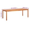 Table de jardin 215x90x74 cm Bois d'acacia massif 538655538655