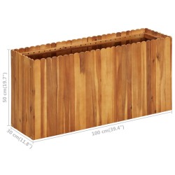 Lit surélevé de jardin 100x30x50 cm Bois massif d'acacia 538657538657