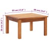 Table basse de jardin 60x60x36 cm Bois solide d'acacia 538662538662