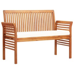 Banc de jardin 2 places avec coussin 120cm Bois d'acacia massif 538663538663
