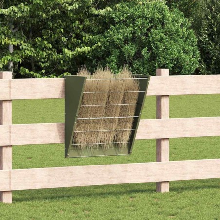 Râtelier à foin suspendu Vert olive 61 x 33 x 66 cm 538664538664