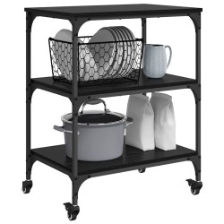 Chariot de cuisine Chêne noir 60 x 41 x 76 cm Bois d'ingénierie 538667538667