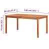Table de jardin 150x90x74 cm Bois d'acacia massif 538668538668