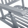 Chaise longue d'extérieur avec repose-pied Délavage gris Acacia 538671538671
