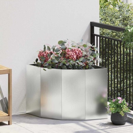 Jardinière d'Angle Argent 60 x 60 x 50 cm Acier galvanisé 538672538672