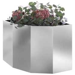 Jardinière d'Angle Argent 60 x 60 x 50 cm Acier galvanisé 538672538672
