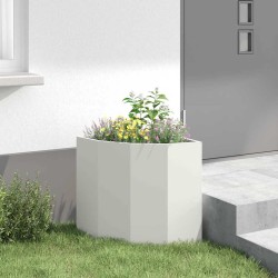Jardinière d'Angle Blanc 45 x 45 x 50 cm Acier 538675538675