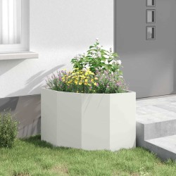 Jardinière d'Angle Blanc 60 x 60 x 50 cm Acier 538677538677