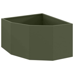 Jardinière d'Angle Vert olive 60 x 60 x 35 cm Acier 538679538679