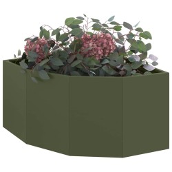 Jardinière d'Angle Vert olive 60 x 60 x 35 cm Acier 538679538679