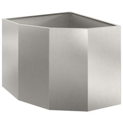 Jardinière d'Angle Argent 60 x 60 x 50 cm Acier inoxydable 538680538680