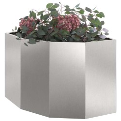 Jardinière d'Angle Argent 60 x 60 x 50 cm Acier inoxydable 538680538680
