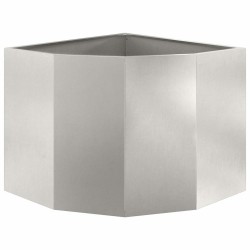 Jardinière d'Angle Argent 60 x 60 x 50 cm Acier inoxydable 538680538680