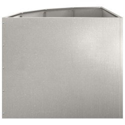 Jardinière d'Angle Argent 60 x 60 x 50 cm Acier inoxydable 538680538680