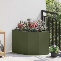 Jardinière d'Angle Vert olive 60 x 60 x 50 cm Acier 538681538681