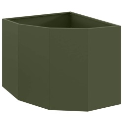 Jardinière d'Angle Vert olive 60 x 60 x 50 cm Acier 538681538681