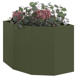 Jardinière d'Angle Vert olive 60 x 60 x 50 cm Acier 538681538681