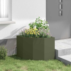 Jardinière d'Angle Vert olive 60 x 60 x 50 cm Acier 538681538681