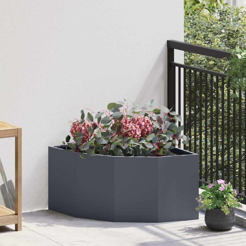 Jardinière d'Angle Anthracite 60 x 60 x 35 cm Acier 538689538689