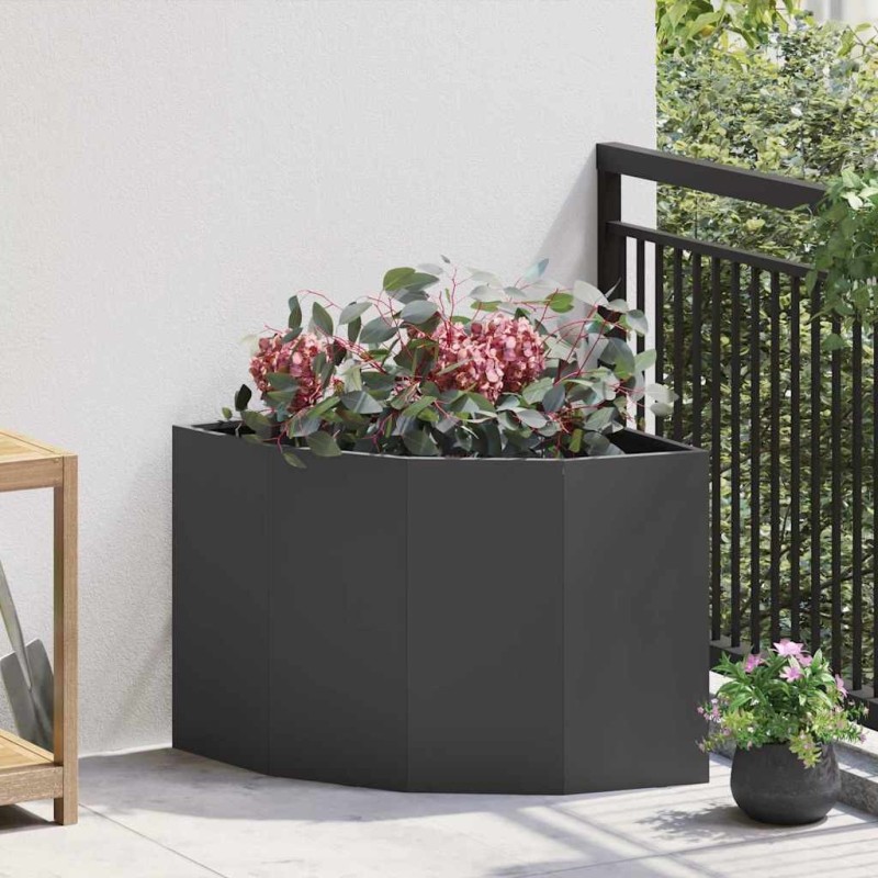 Jardinière d'Angle Noir 60 x 60 x 50 cm Acier 538691538691