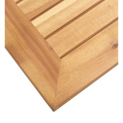 Table d'appoint de jardin 45x45x38 cm Bois d'acacia et inox 538694538694