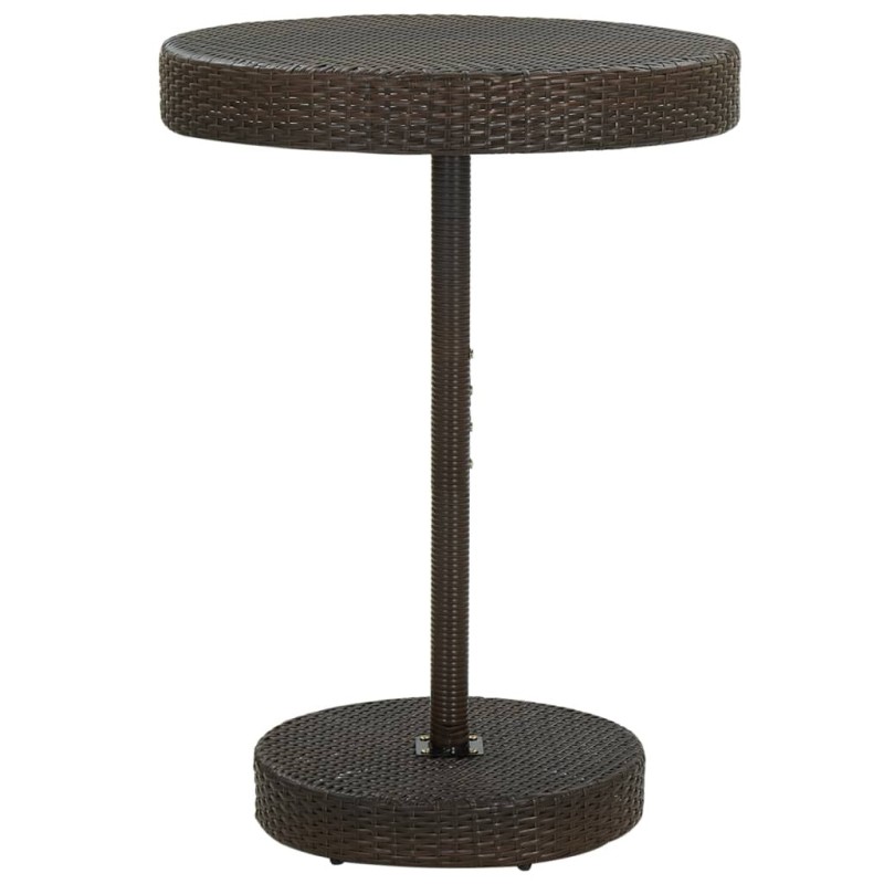 Table de jardin Marron 75,5x106 cm Résine tressée 538699538699